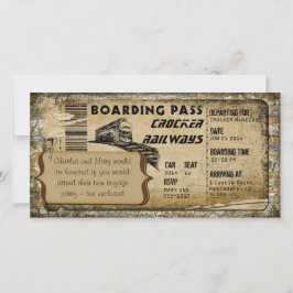 Vintage Train Boarding Pass