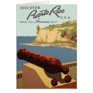 Vintage Travel Poster, Discover Puerto Rico!