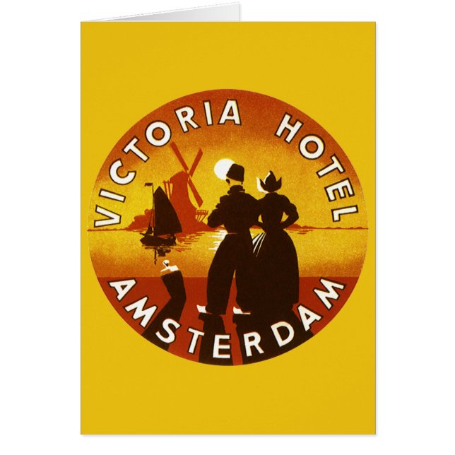 Vintage Travel, Victoria Hotel, Amsterdam, Holland (Frente)