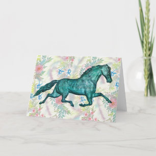 Vintage Trotting Weathervane tarjeta de arte Metal