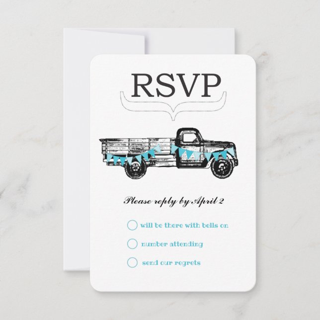Vintage Truck RSVP recibiendo golpes Retro RSVP (Anverso)