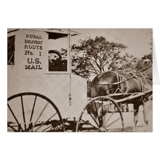 Vintage US Mail Greeting Card (Anverso (Horizontal))