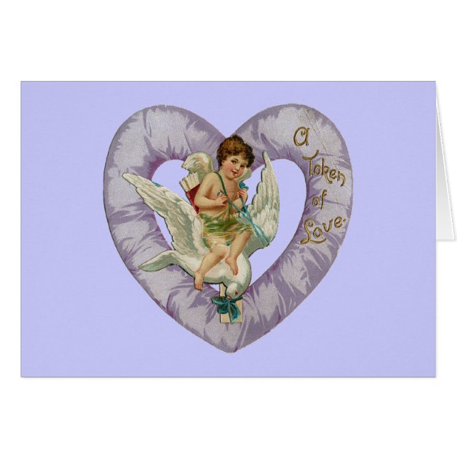 Vintage Valentine Heart Card (Anverso (Horizontal))