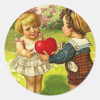 Vintage Valentine Pegatinas