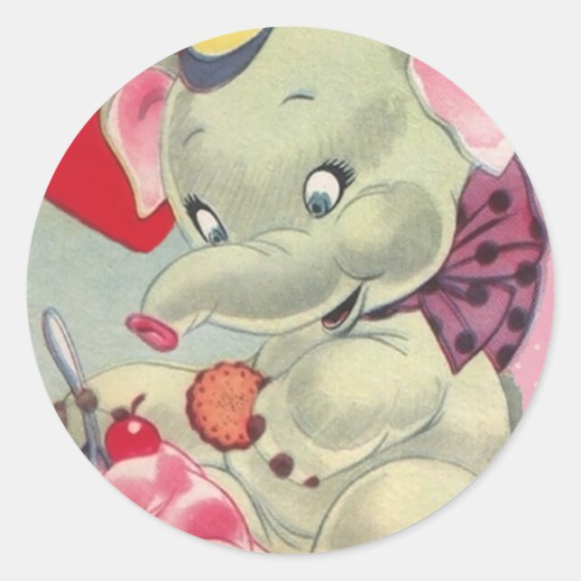Vintage Valentine Pegatinas (Anverso)