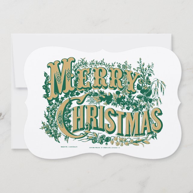 Vintage Victorian Era Feliz Navidad (Anverso)