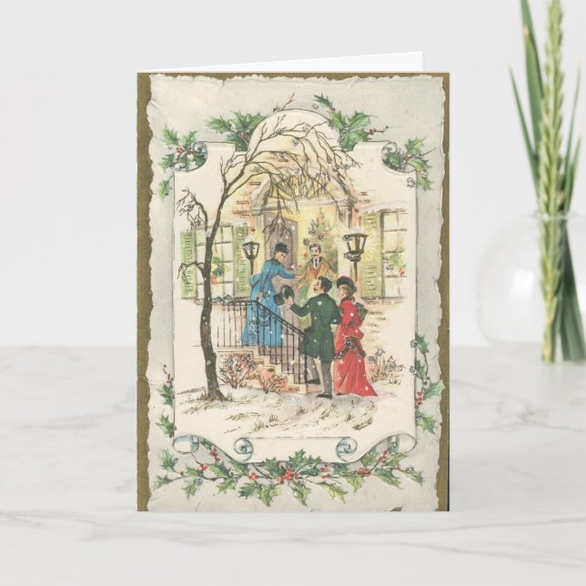 Vintage Victorian Feliz Navidad (Anverso)