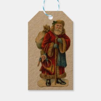 Vintage Victoriano Old Word Santa Claus - Etiqueta
