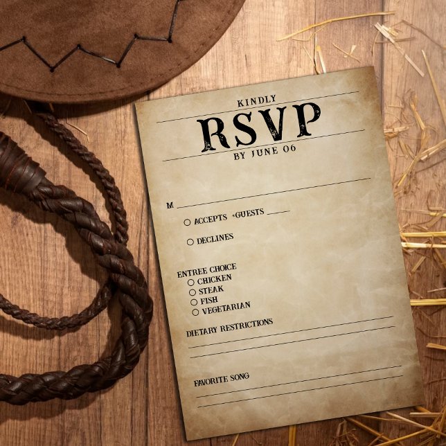 Vintage Wanted Poster Boda Kindly RSVP (Vintage Wanted Poster Wedding Kindly RSVP)