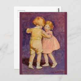 Vintage Watercolmo Plum Purple Dance | Tarjeta pos