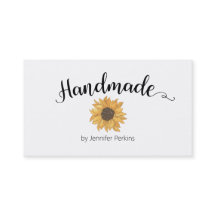Vintage Watercolor Floral Tarjeta de visita a mano