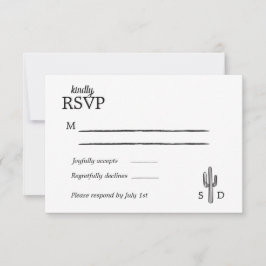 Vintage Western Wedding RSVP card