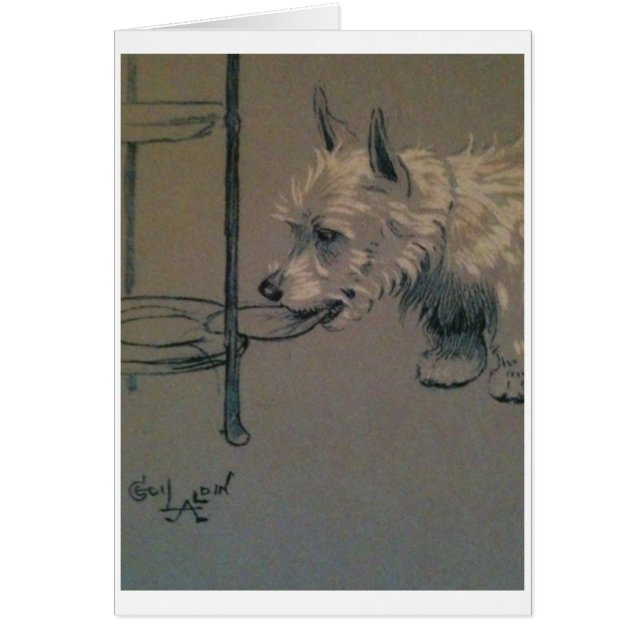 Vintage - Westie que se escabulle un bocado, (Frente)