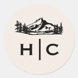 Vintage Wilderness Monograma Sellos para sobres Bo