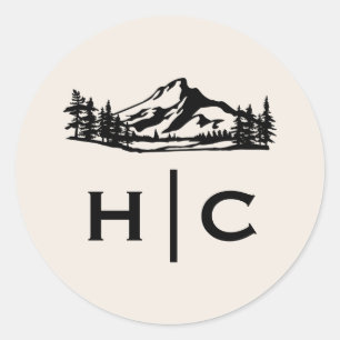 Vintage Wilderness Monograma Sellos para sobres Bo