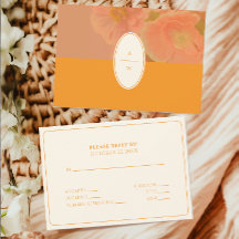 Vintage Wildflower Poppy Wedding RSVP
