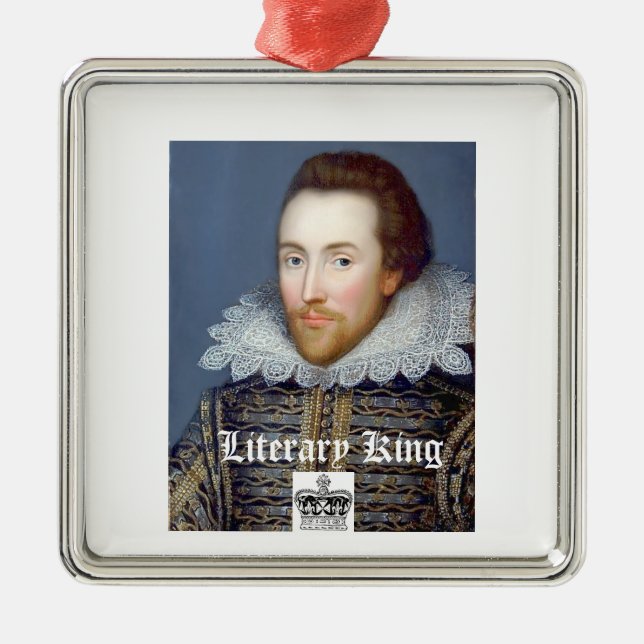 Vintage William Shakespeare Ornamento de Navidad (Frente)