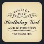 Vintage Wine Person Funny Birthday Pegatina<br><div class="desc">Texto negro sobre pegatina de vino de fondo vintage. 1944 1945 1946 1947 1948 1949 1950 1951 1952 1953 1954 1955 1955 7 1958 1959 1960 1961 1962 1963 1964 1965 1966 1967 1968 1969 1970 1971 972 1973 1974 1975 1976 1977 1978 1979 1980 1981 1982 1983 1984 Evolución....</div>