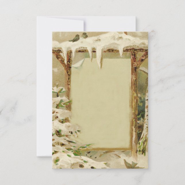 Vintage winter Yard Scene add text (Anverso)