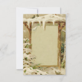 Vintage winter Yard Scene add text