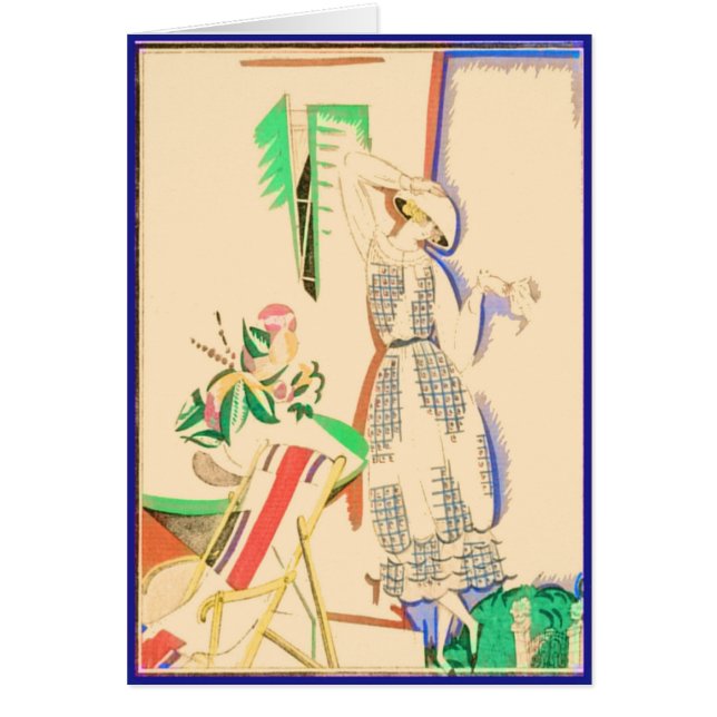 Vintage Woman & Beach Chair (Frente)