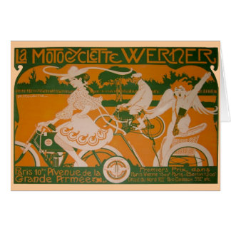 Vintage Woman Ciclismo con Cupido