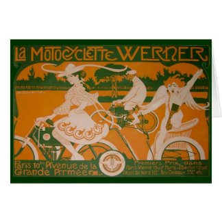 Vintage Woman Ciclismo con Cupido