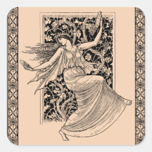 Vintage Woman Dancing Pegatina