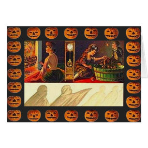 Vintage Women, Ghost and Jack o' Lanterns