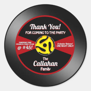 Vinyl 45 Grabación Etiqueta Fiesta de cumpleaños G