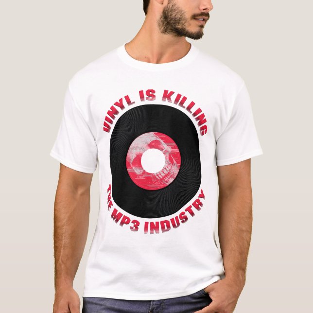 Vinyl mata camiseta de la industria MP3 (Anverso)