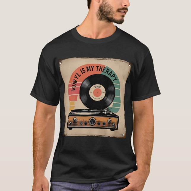 Vinyl Mi Terapia - Camiseta Retro Turnable (Anverso)
