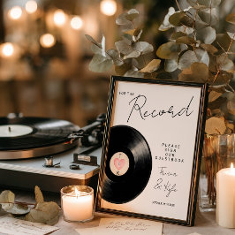 Vinyl para el signo del libro de visitas del Boda