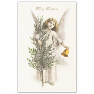 VINYL PEGATINA : VINTAGE CHRISTMAS ANGEL