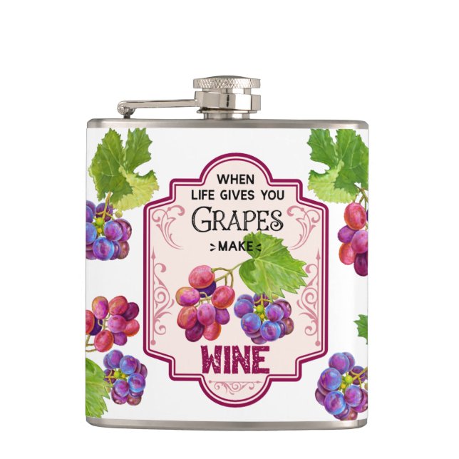 Vinyl Wrapped Flask, 6 oz. Petaca (Anverso)