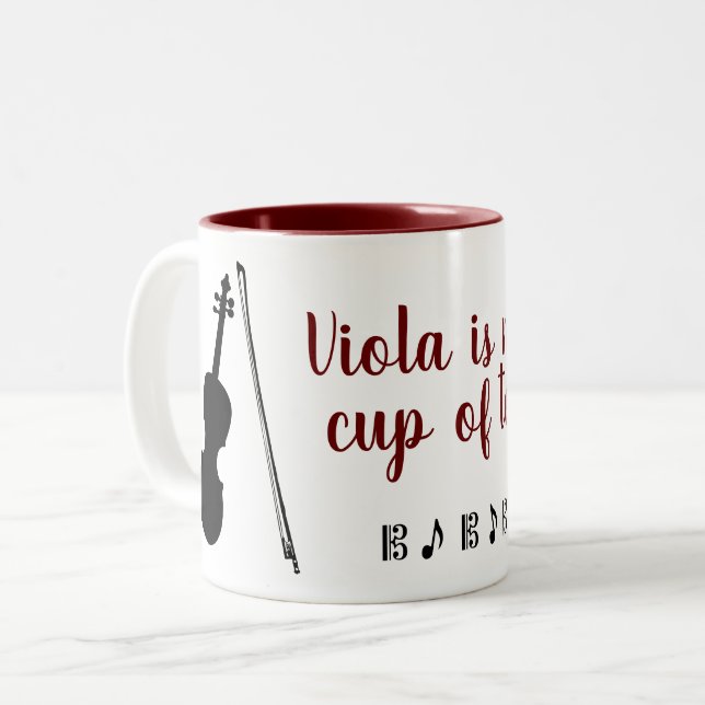 Viola es mi taza de té (rojo oscuro) (Anverso izquierdo)
