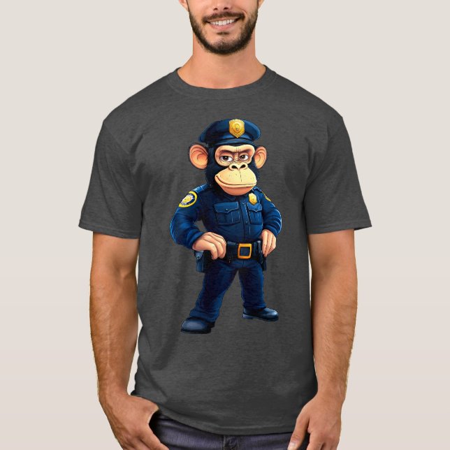 Violación policial - Camiseta de monos de la polic (Anverso)