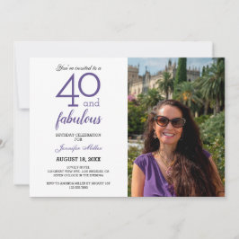 Violet 40 y fabulosa invitación a la foto del cump