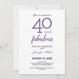 Violet 40 y una fabulosa invitación al cumpleaños