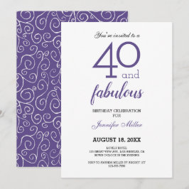 Violet 40 y una fabulosa invitación al cumpleaños