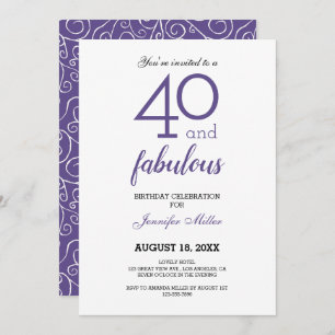 Violet 40 y una fabulosa invitación al cumpleaños