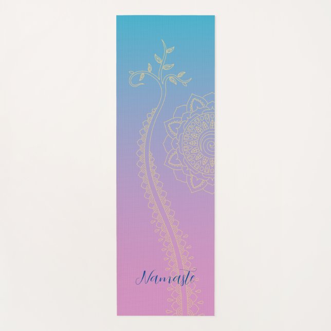 Violet a Blue Mandala Yoga Mat (Anverso)