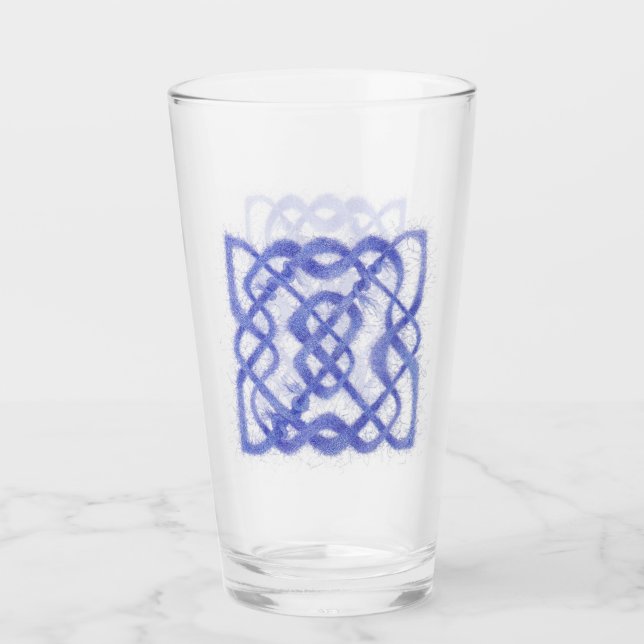 Violet Celtic Knot Pint Vidrio para beber (Anverso)
