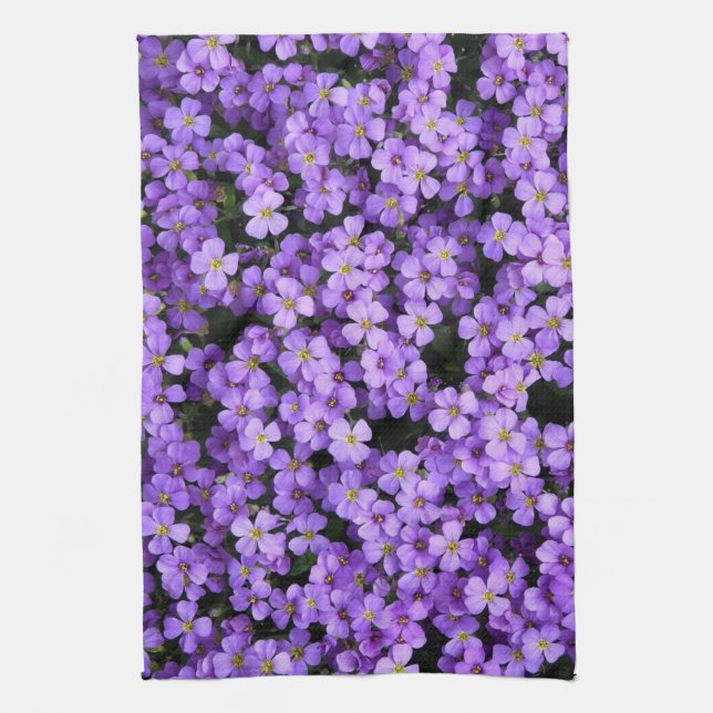 Violet Flowers Cocina Toalla Violeta (Vertical)