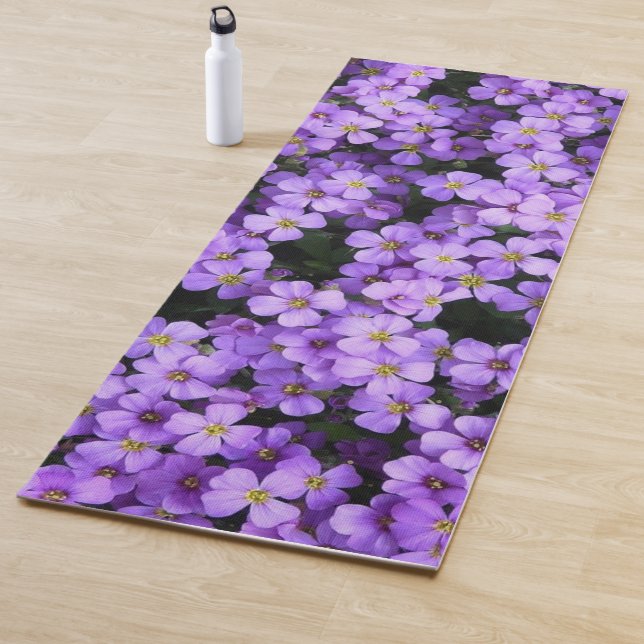 Violet Flowers Yoga Mats (In situ)
