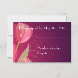 Violet Purple transparente matrimonio floral RSVP