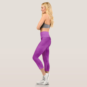 Violet Storm Cloud Effect Capri Leggings