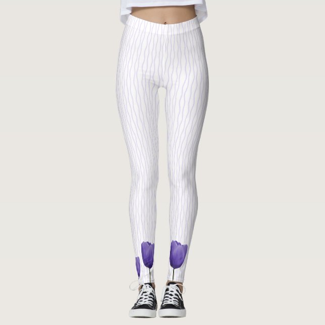 Violet Tulips Leggings (Anverso)