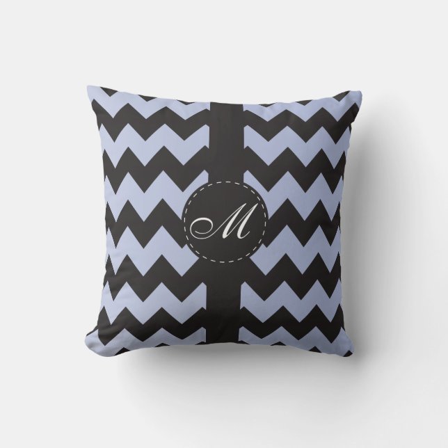 Violeta de primavera con almohada de cheurón negro (Anverso)