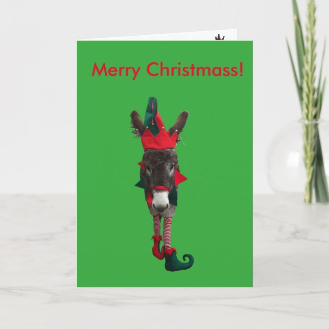 Violeta la tarjeta de Christmass del duende (Anverso)